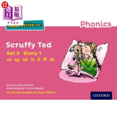 海外直订Read Write Inc. Phonics: Pink Set 3 Storybook 1 ... Read Write公司自然拼读:粉红色套装3故事书1邋遢的泰德