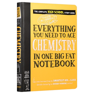 学霸笔记美国少年学霸超级笔记化学 英文原版 Everything You Need to Ace Chemistry One Big Fat Notebook Jennifer【中商?