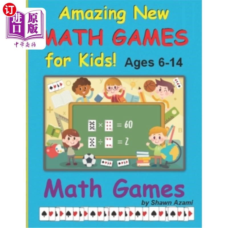 海外直订Math Games: Amazing New Math Learning Games for Kids! 数学游戏：惊人的新的数学学习游戏为孩子们！