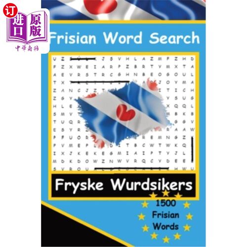 海外直订Frisian Word Search Puzzles The Frisian Language Fryske Wurdsikers LearnFrisian: 弗里斯兰语Frysk