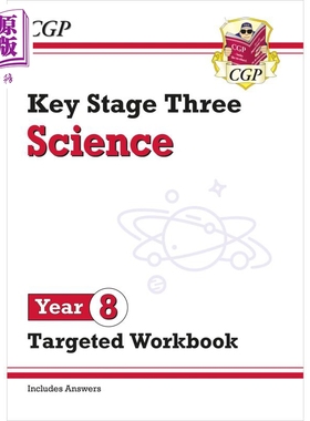 英国原版CGP教辅 KS3科学八年级目标练习册KS3 Science Year 8 Targeted Workbook (with answers)中学教辅 英文【中商原版】