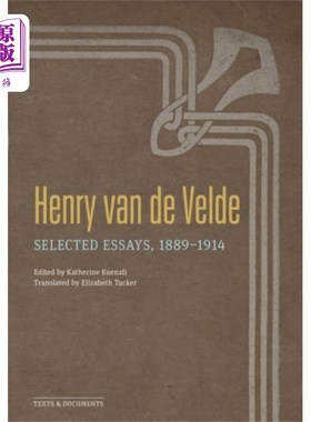 海外直订Henry Van de Velde 亨利·范·德·维尔德