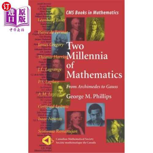 海外直订Two Millennia of Mathematics: From Archimedes to Gauss 两千年的数学：从阿基米德到高斯
