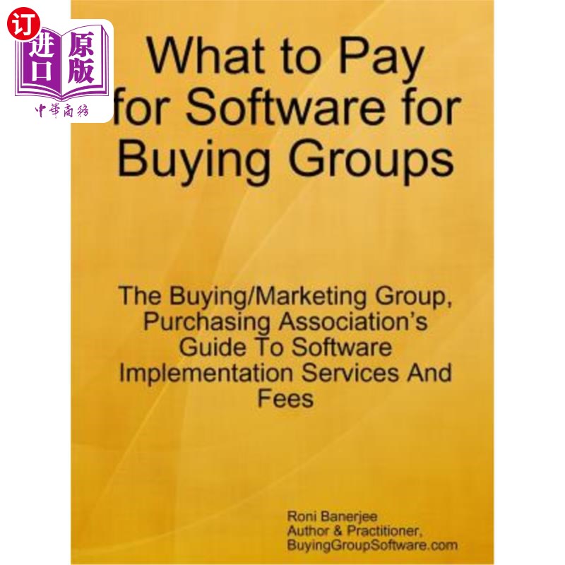 海外直订What to Pay for Software for Buying Groups 购买群软件的费用