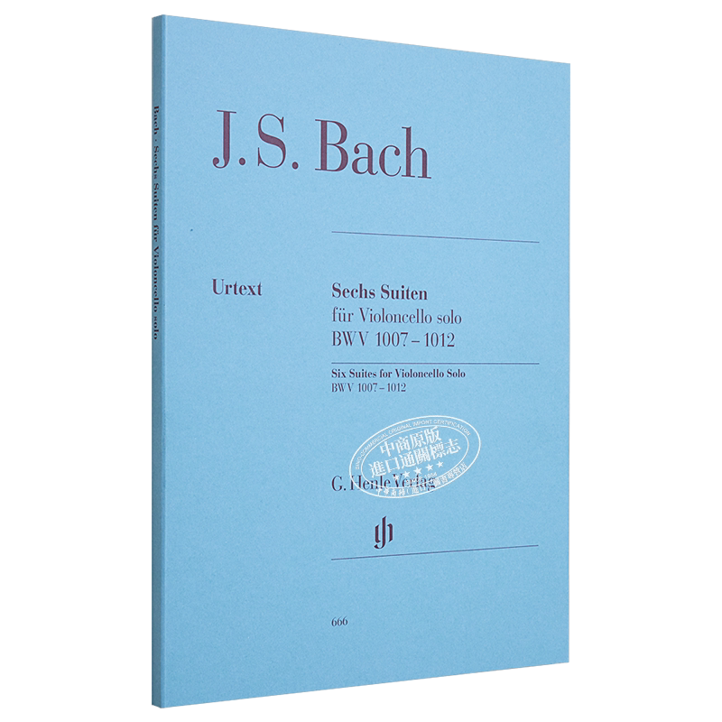 预售 Six Suites BWV 1007-1012 for Violoncello Solo 进口艺术 巴赫六首无伴奏大提琴组曲 两份独奏分谱【中商原版】
