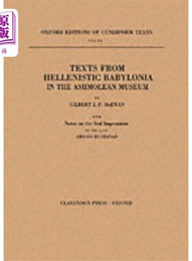 海外直订Texts from Hellenistic Babylonia in the Ashmolea... 阿什莫尔博物馆中希腊化的巴比伦文本