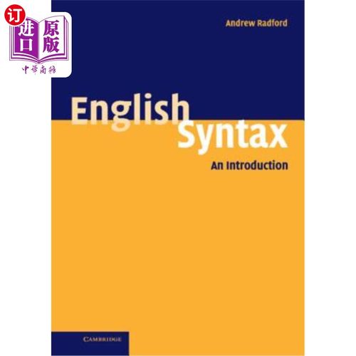 海外直订English Syntax: An Introduction 英语语法导论