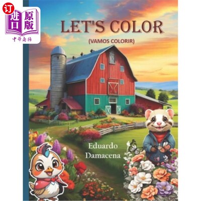 海外直订Let's Color (Vamos Colorir): Drawings to color and have fun (Desenhos para color 让我们上色（Vamo