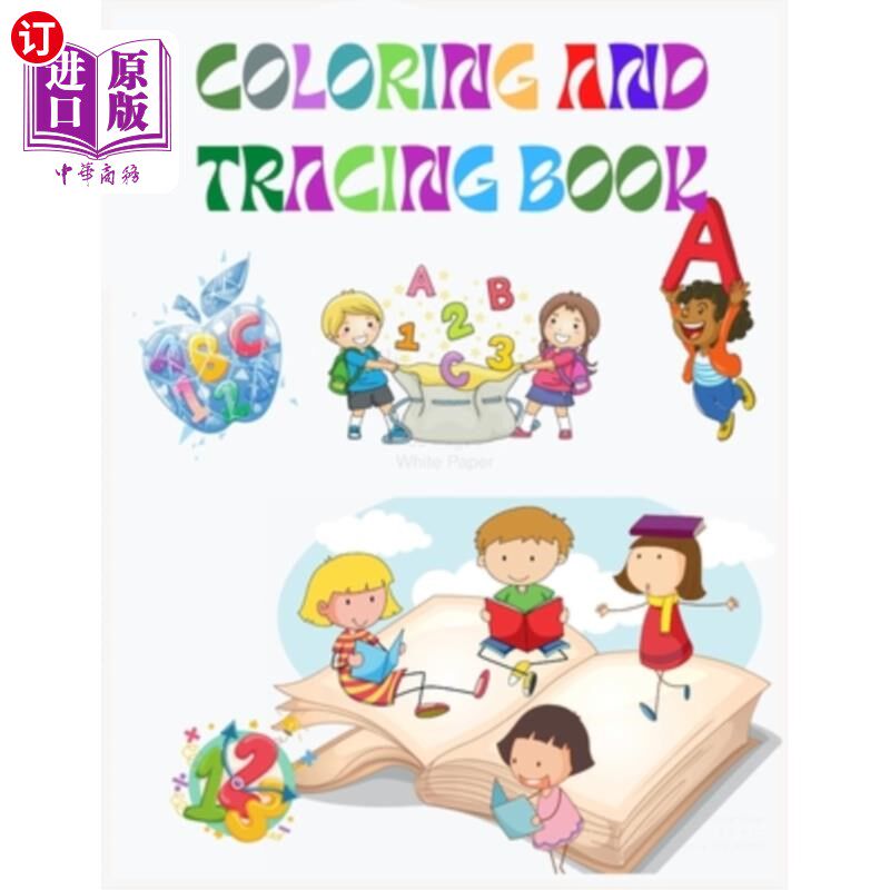 海外直订Coloring and Tracing for Preschoolers Book 为学龄前儿童着色和描画书