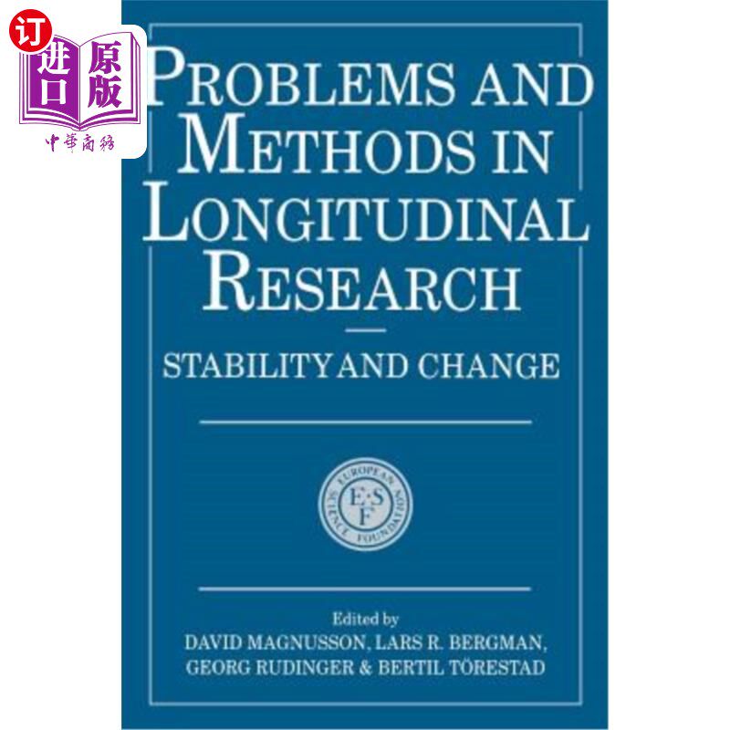 海外直订医药图书Problems and Methods in Longitudinal Research: Stability and Change 纵向研究的问题与方法:稳定性与变化