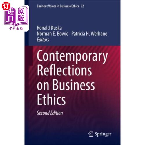 海外直订Contemporary Reflections on Business Ethics 当代商业伦理思考