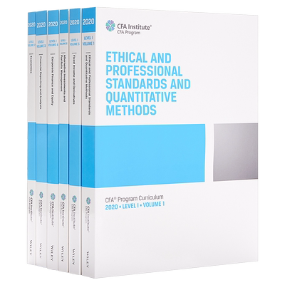 CFA Program Curriculum 2020 Level I Volumes 1-6 Box Set 英文原版 注册金融分析师计划课程 2020 等级I 1-6卷套装【中商?