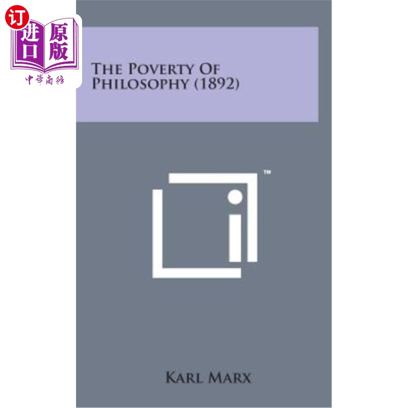 海外直订The Poverty of Philosophy (1892) 哲学的贫困(1892)