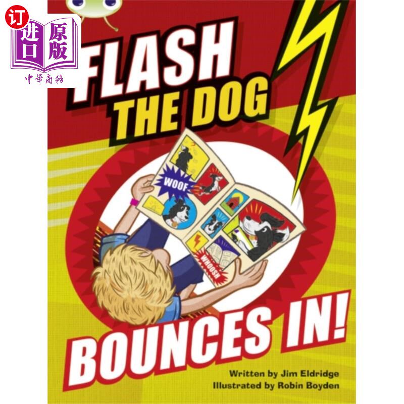 海外直订Bug Club Brown A/3C Flash the Dog Bounces In! Bug Club Brown A/3C闪光灯狗跳进来了!