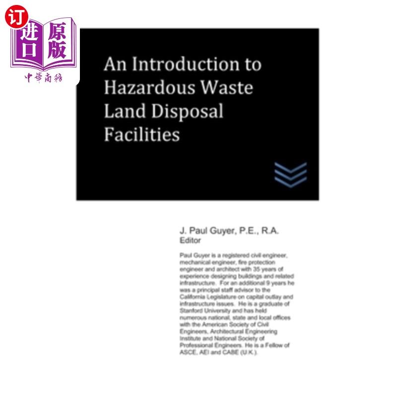 海外直订An Introduction to Hazardous Waste Land Disposal Facilities