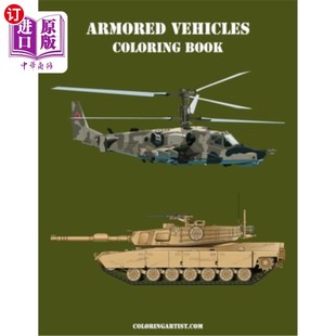 装 海外直订Armored Book Coloring 甲车辆图册 Vehicles