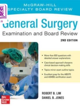 海外直订医药图书General Surgery Examination and Board Review, Se... 普通外科检查和委员会审查，第二版