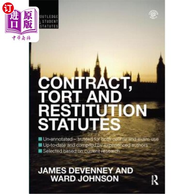海外直订Contract, Tort and Restitution Statutes 2012-2013 2012-2013年合同、侵权和赔偿法规