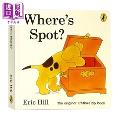 spot小波系列英文原版 Where's Spot小玻在哪里 低幼幼儿启蒙 儿童纸板翻翻书 躲猫猫亲子互动早教游戏书 中商进口【中商原版
