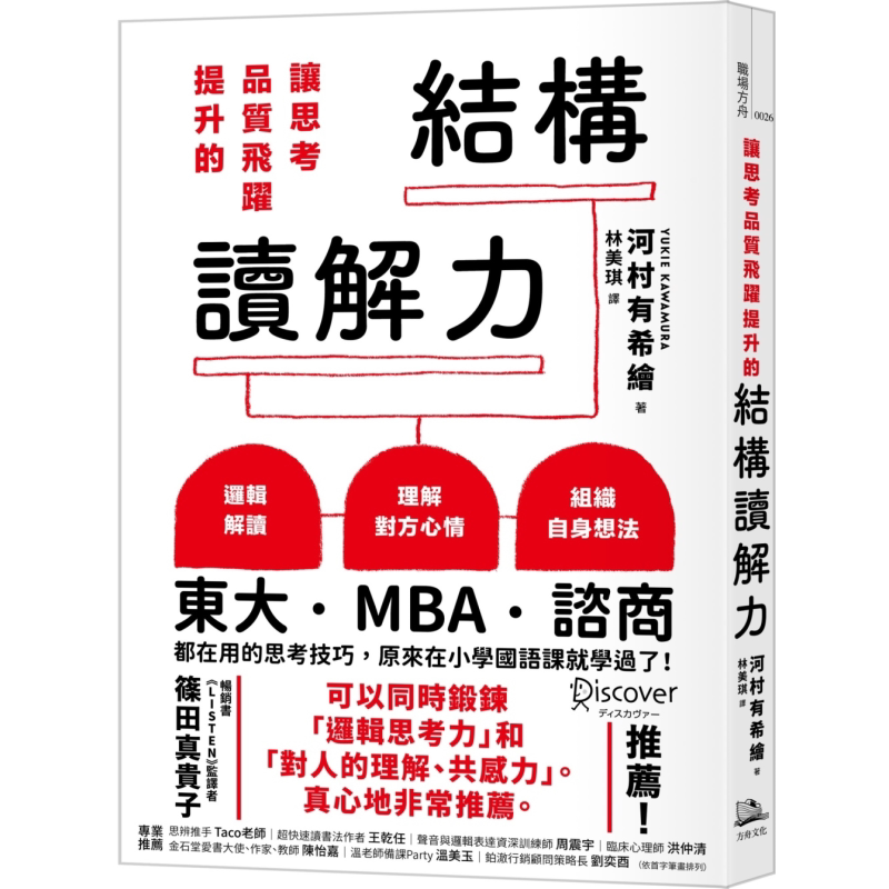 预售 让思考质量飞跃提升的结构读解力 港台原版 河村有希绘 方舟文化【中商原版】