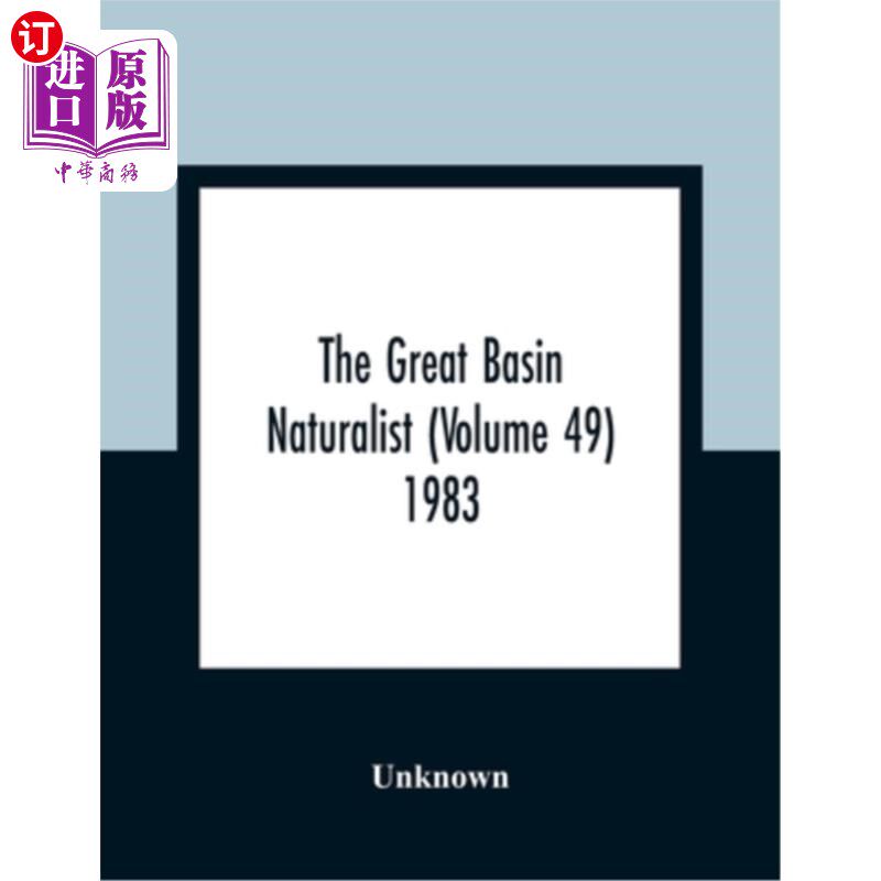 海外直订The Great Basin Naturalist (Volume 49) 1983 大盆地博物学家(第49卷)1983