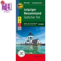 海外直订Leipziger Neuseenland - southern part, hiking, c... 莱比锡纽森兰-南部，徒步旅行，骑自行车和休闲地图1:5万，f