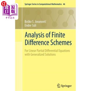 具有广义解 Finite For Partial Linear Difference 海外直订Analysis 线性偏微分方程 Differential Equations Schemes
