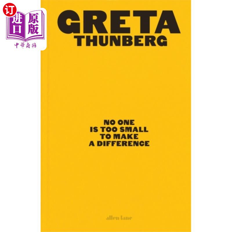 海外直订No One Is Too Small to Make a Difference 没有人因为渺小而不能有所作为