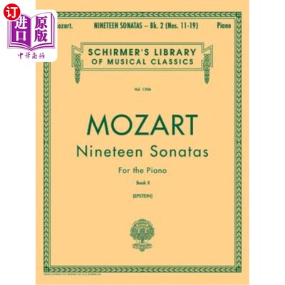 海外直订19 Sonatas - Book 2: English/Spanish Schirmer Library of Classics Volume 1306 Pi 19奏鸣曲-第2册：英语/西班