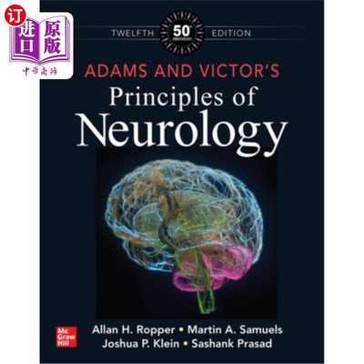 海外直订 亚当斯和维克多的神经学原理 第十二版 Adams and Victor's Principles of Neurology, Twelfth Edition
