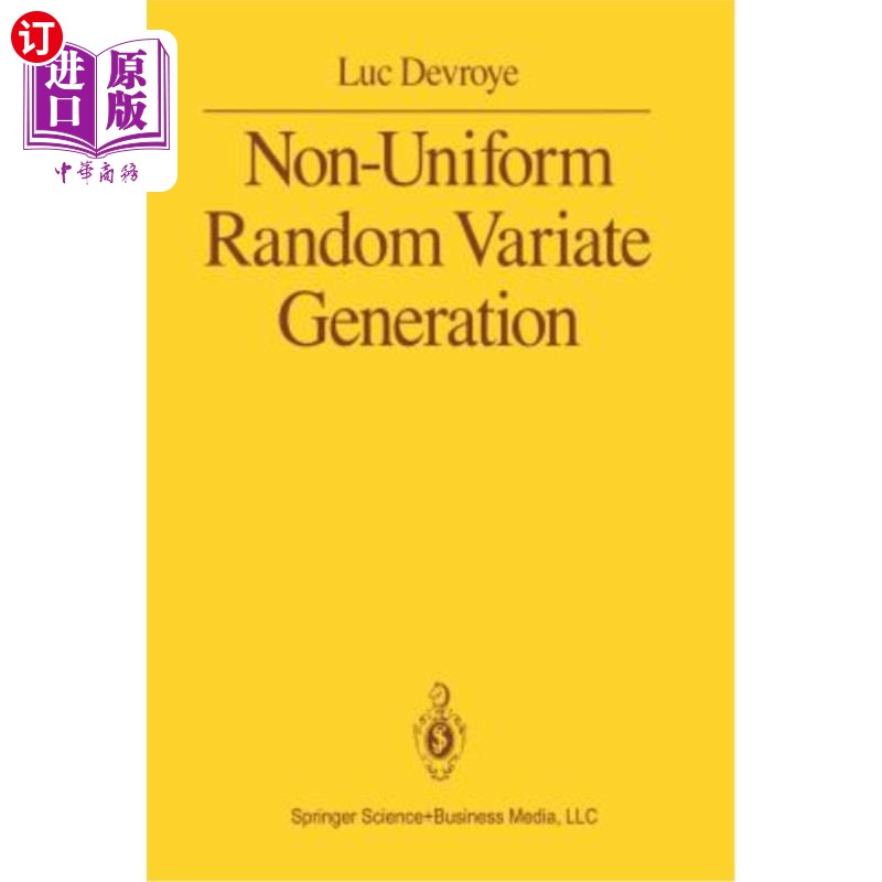 海外直订Non-Uniform Random Variate Generation 非均匀随机变量生成