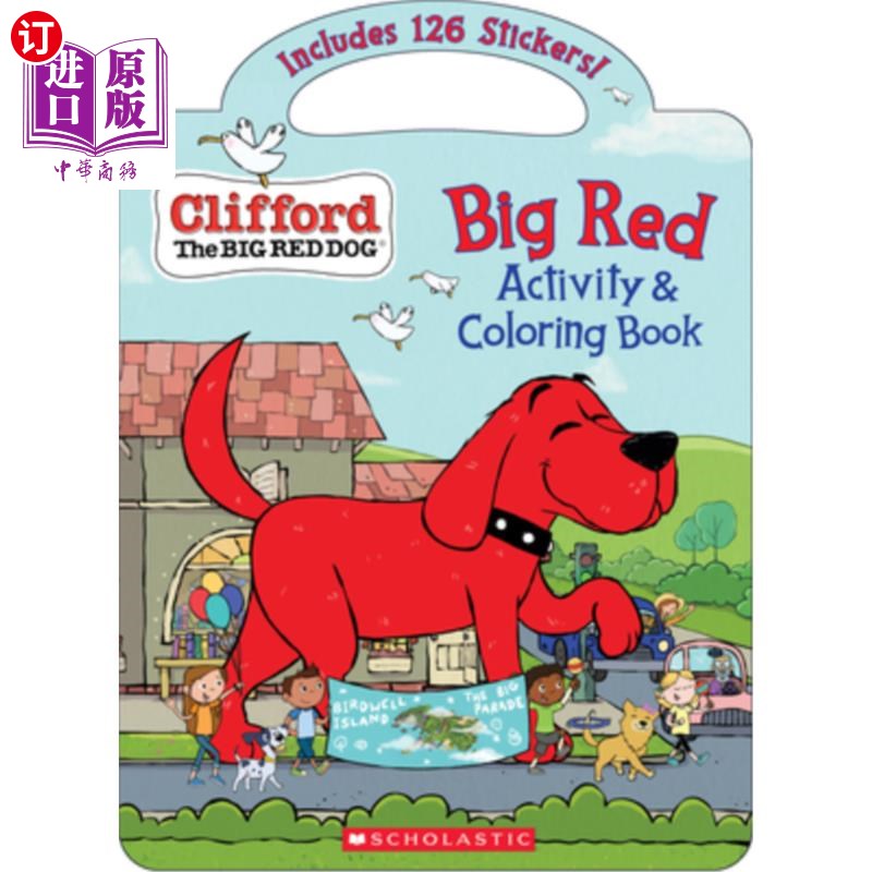 海外直订Big Red Activity & Coloring Book (Clifford the Big Red Dog) 大红活动与着色书（大红狗克利福德）