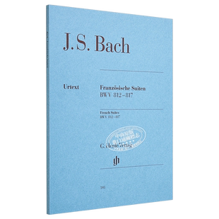 HN593 Bach French Suites pb. 进口艺术 巴赫 法国组曲 BWV812-817 钢琴独奏带指法【中商原版】