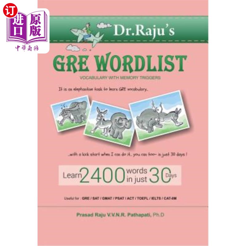 海外直订GRE Word List: Vocabulary with Memory Triggers: GRE Word List GRE单词表：具有内存触发器的单词：GRE单词表