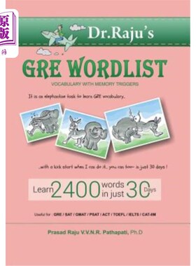 海外直订GRE Word List: Vocabulary with Memory Triggers: GRE Word List GRE单词表：具有内存触发器的单词：GRE单词表