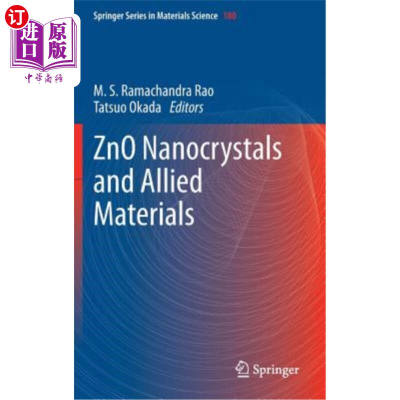 海外直订Zno Nanocrystals and Allied Materials 氧化锌纳米晶体及其相关材料
