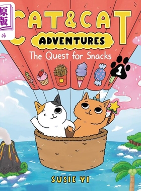 桥梁漫画 猫猫历险记1 寻找零食 Cat & Cat Adventures The Quest for Snacks 英文原版进口 儿童图画图像小说【中商原版】
