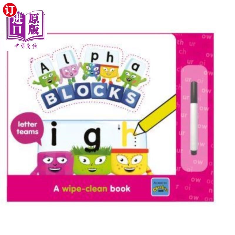 海外直订Alphablocks Letter Teams: A Wipe-Clean Book 字母组:一本擦干净的书