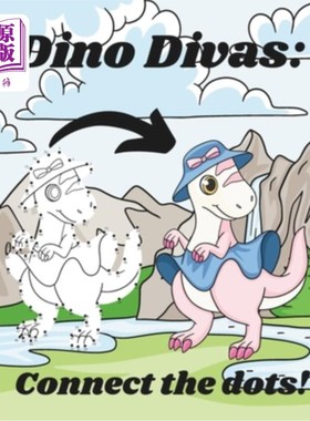 海外直订Dino Divas: Connect the dots!: Great for children, adults, young kids 迪诺·迪瓦斯：把这些点连起来！适合儿童