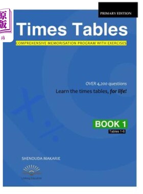 海外直订Times Tables (Book 1): Comprehensive Memorisation Program with Exercises Tables  时间表（第1册）：综合记忆