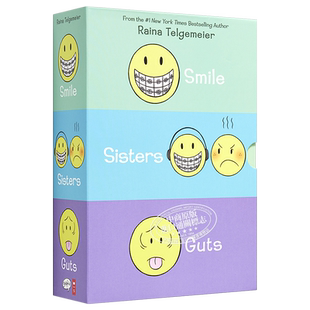 微笑/姐妹/勇气 三本套装 英文原版 Smile, Sisters, and Guts: The Box Set Raina Telgemeier 绘本 治愈系漫画
