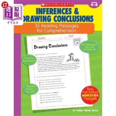 海外直订35 Reading Passages for Comprehension: Inferences & Drawing Conclusions: 35 Read 35篇理解阅读段落：推论与得