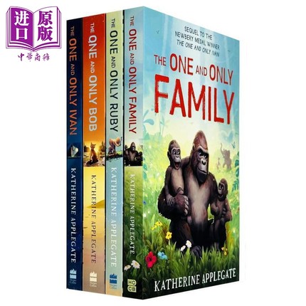 纽伯瑞 动物四部曲 4册 The One and Only Ivan Series 4 Books Collection Set 英文原版 儿童文学故事 进口童书【中商原版?