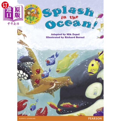 海外直订Jamboree Storytime Level A: Splash in the Ocean Little Book 狂欢节故事时间A级：飞溅在海洋小书