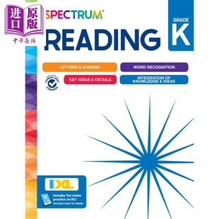 美国新课标教辅 光谱练习册 阅读系列 幼儿园 Spectrum Reading Workbook Grade K 学龄前英语美国Carson Dellosa【中商原版】