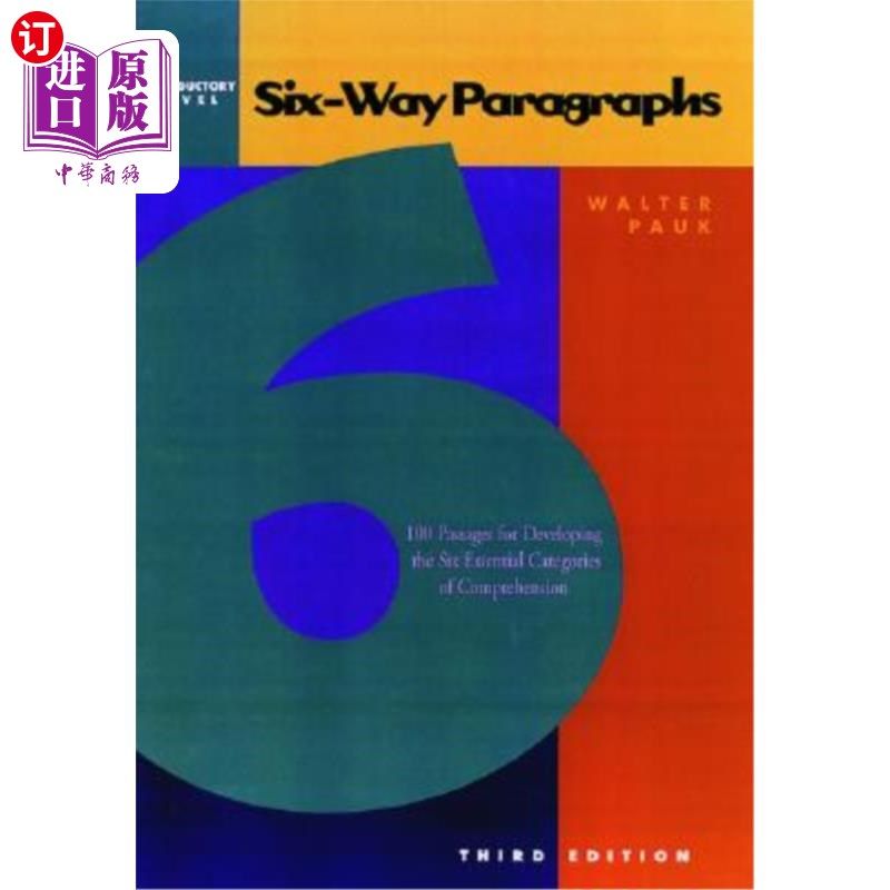 海外直订Six-Way Paragraphs: Introductory: 100 Passages for Developing the Six Essential 六段:导论:发展六个基本理