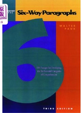 海外直订Six-Way Paragraphs: Introductory: 100 Passages for Developing the Six Essential  六段：导论：发展六个基本理