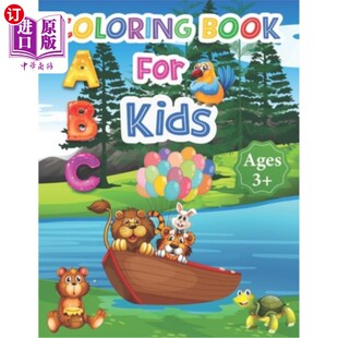 海外直订ABC Coloring Book for Kids: Alphabet Book for Kids - ABC Activities for Preschoo ABC儿童涂色书:儿