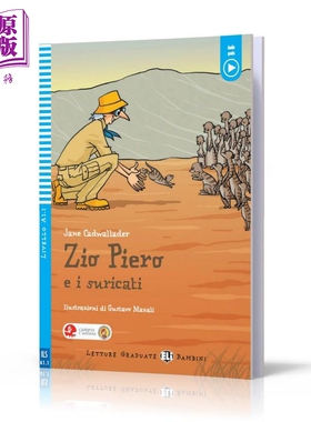 意大利语分级阅读读物 ELI Young Readers Italian A1 Zio Piero e i suricati 皮耶罗叔叔和猫鼬 含音频 意大利文【中商原版