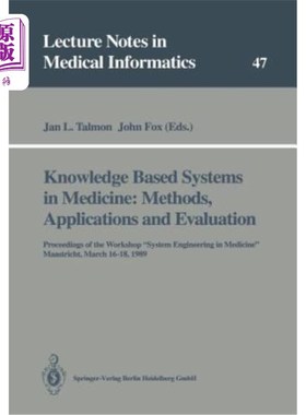 海外直订医药图书Knowledge Based Systems in Medicine: Methods, Applications and Evaluation: Proce 医学中基于知识的系